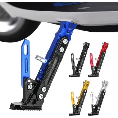 LEEPEE Adjustable Kickstand Motorcycle CNC Kick Stand Parking Bracket Foot Side Stand for Electric Motorbike Accessories