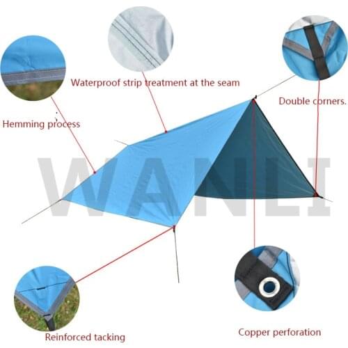 Multifunctional Outdoor Camping Hammock Canopy Tent Swing Sunshade Waterproof And Moisture-Proof Mats Ultra Light Canopy