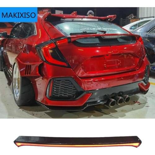 For Honda Civic Type R 2021 Multi-function LED Rear Bumper Fog Lamp Brake Light Dynamic Turn Signal Reflector