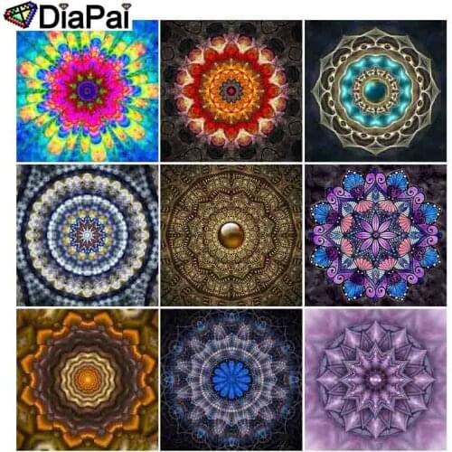 DIAPAI 5D DIY Diamond Painting Full Square/Round Drill "Religious Mandala" 3D Embroidery Cross Stitch 5D Decor Gift