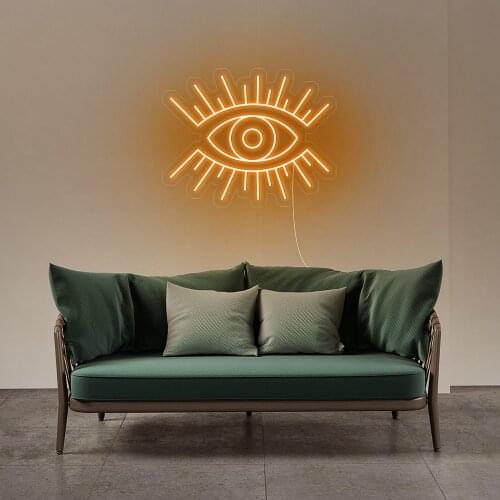 Eyelash Eye Brow Neon Sign Handmade Gift Real Glass Tube Shop Store Beauty Advertise Aesthetic Room Decor Display Light