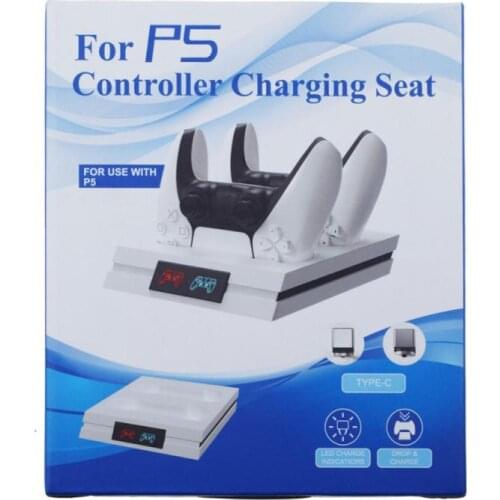 New For PS5 Controller Charger LED Dual USB Charging Dock Station Detachable Charging Support Dropshipping