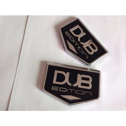 NEW 50pcs Chrome black DUB Edition Nameplate EMBLEM