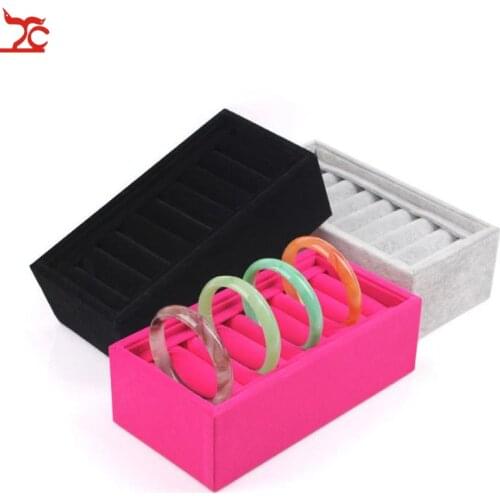 8-bit Bracelet Tray High Quality Full Velvet Ring Rack Thin Bracelet Rack Insert Ring Display Box Jewelry Display Rack