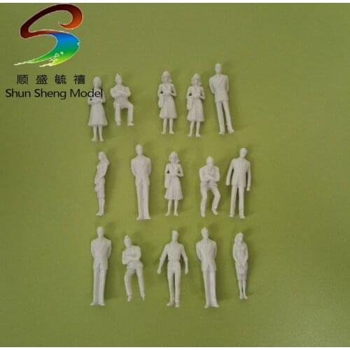 50pcs Model Trains 1:43 Scale WHITE Figures O