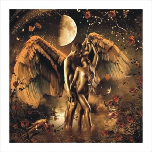 Full Square Diamond 5D DIY Diamond Painting Angel lovers Embroidery Cross Stitch Rhinestone Mosaic Painting Home Decor T109