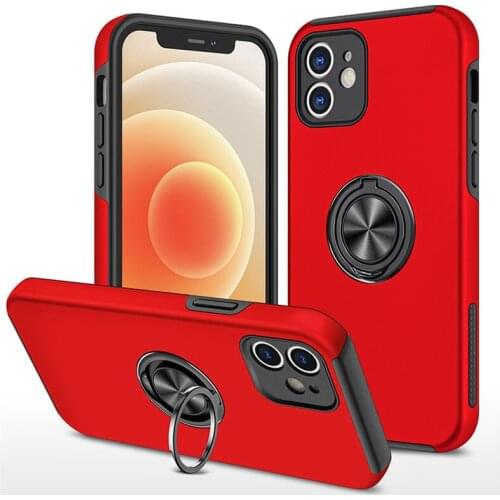 Shockproof Armor Case For Iphone 11 12 Pro Max Xs Xr X 7 8 Plus Camera Lens Full Protecitve Hybrid Covers With Ring Stand Holder