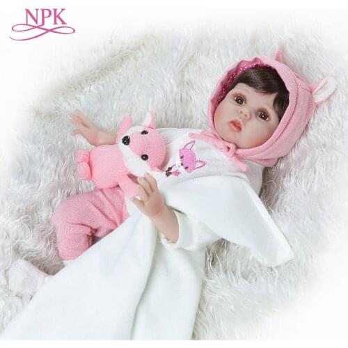 NPK 22 inch Silicone bebes Reborn Babies Dolls Brinquedos Dolls For Girls Vinyl Realistic Doll Reborn Kids Christmas Gifts Toys