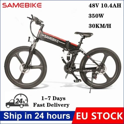 EU Stock Original Electric Bike 48V 350W/500w 21speed Foldable electric bicycle 10AH electric mountain bike