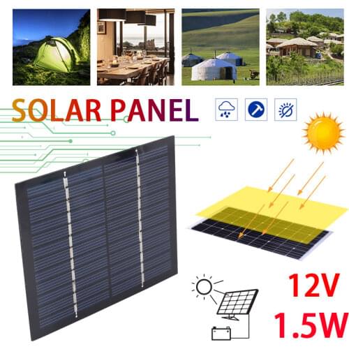 12V 1.5W Solar Power Panel BC Master Poly Module DIY Mini Solar Cells Small Cell Charger Light Phone Toy Portable Solar Panel