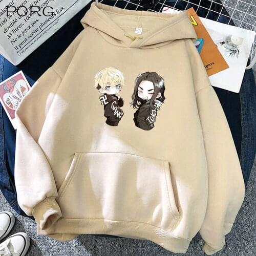 Tokyo Revengers Pullover Chifuyu Baji Keisuke Print Top Loose Unisex Hoodie Cute