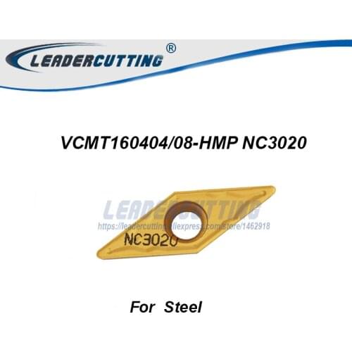 VCMT160404-HMP VCMT160408-HMP NC3030 NC3020 NC3120 PC9030 *10PCS CVD Turning carbide inserts.Cutting Carbide Plates l