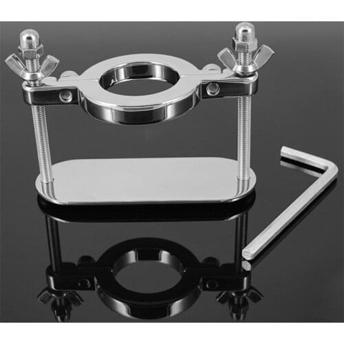 Male Scrotum Torture Fixture Clamp Testis Extrusion Tools Couple Fun Adult Game SM Tools Stainless Scrotum Bondage Sex Toys