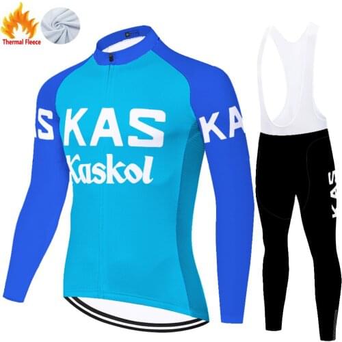 Kas Retro Winter Thermal Fleece Vélo Equipo Ropa Abbigliamento Uniforme Mallots Conjunto Ciclismo Maillot Ciclismo Hombre