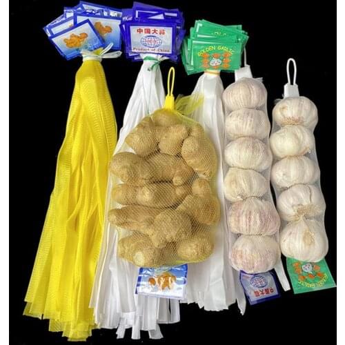 100pcs White net bag Garlic Ginger packing pockets of mesh bag to receive a net food packaging net household gardening mesh net