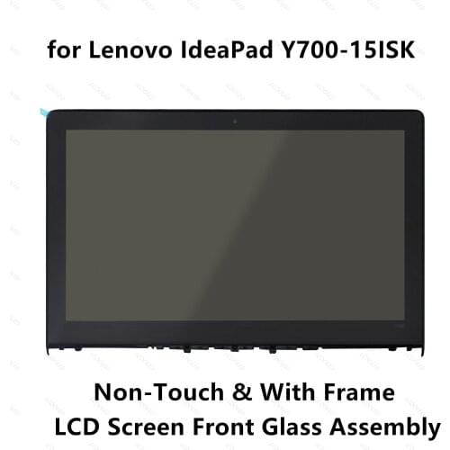 15.6'' For Lenovo Ideapad Y700-15ISK Front Glass+4K UHD FHD LCD Screen Display Panel Assembly With Bezel LQ156D1JX03-E Non-Touch