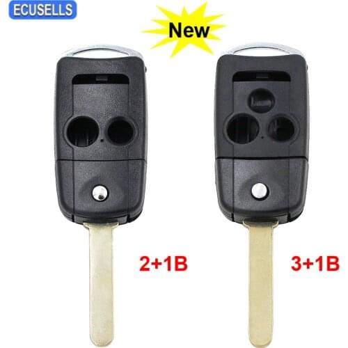 2+1/3+1 Button Folding Remote Key Shell Case Flip Smart Car Key Housing Fob for Acura Accord TL TSX MDX RDX ZDX Uncut Blade