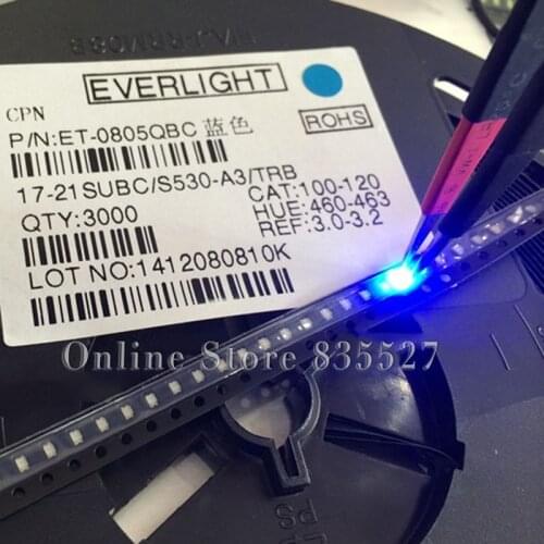 3000PCS/LOT/reel 2012 0805 blue SMD lamp beads bright LED light emitting diode leds highlight Indicator light