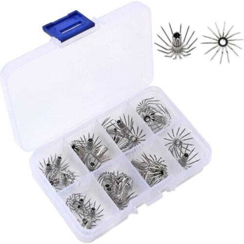 35 Pcs Stainless Steel Multi-size Cuttlefish Squid Jig Fishing Lure Hooks Sharp Umbrella Fishhooks Baits Tackle