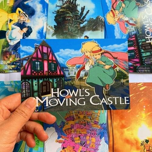 9 pcs/set Anime Greeting Cards Collector Howls Moving Castle Postcards Cartoon card Carte Postale Office School Supplies10x14cm