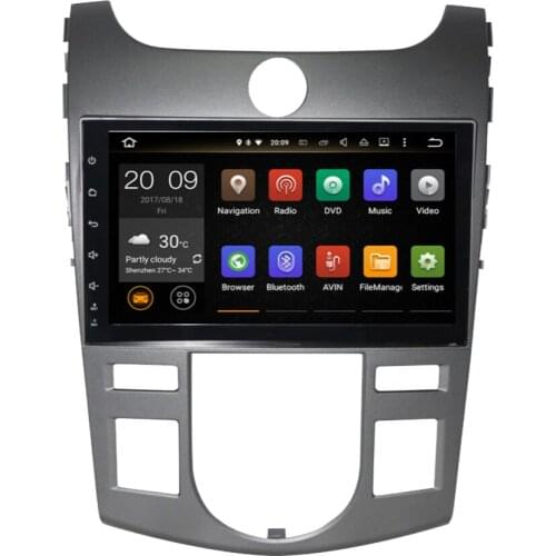 Full Touch Screen Car Radio Stereo Head Unit Android 9.0 For KIA CERATO/FORTE/SHUMA/KOUP Auto Air-Conditioner Version 2008-2012