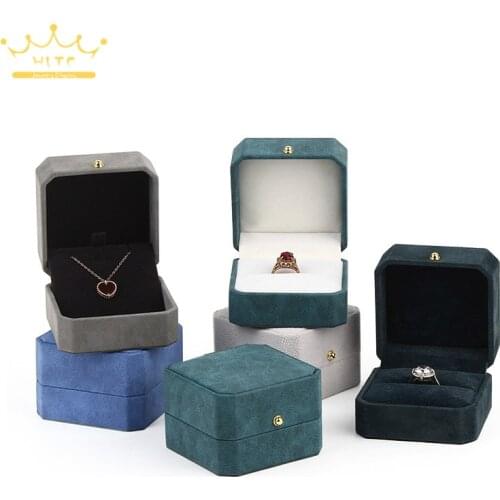 Velvet Wedding Ring Box Engagement Jewelry Bracelet Boxes Packaging Case Necklace Holder Container Jewelry Box Organizer