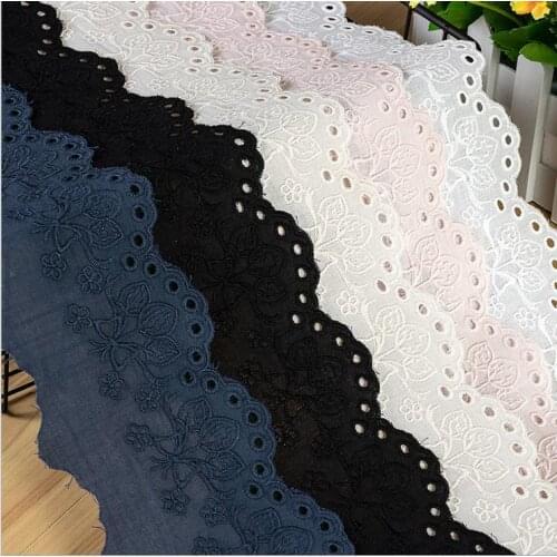 Free Shipping New embroidery butterfly strawberry cotton clothing lace accessories fashion cotton fabric