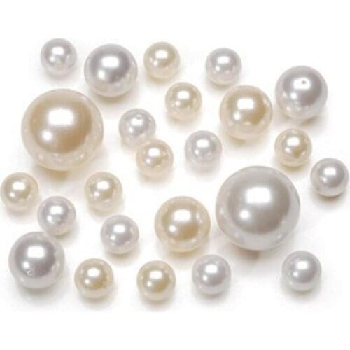 White Ivory Round Pearl Beads Various Sizes For Jewelry Marking Loose Spacer Beads Bracelet Necklace Charm Jewelry Finding