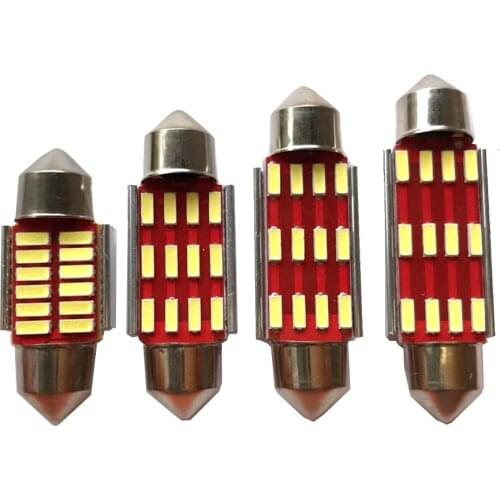 200PCS C5W CANBUS NO Error Festoon 31mm 36mm 39mm 41mm Auto Light 12SMD 4014 LED Car Interior Dome Reading Lamp Mixed wholesale