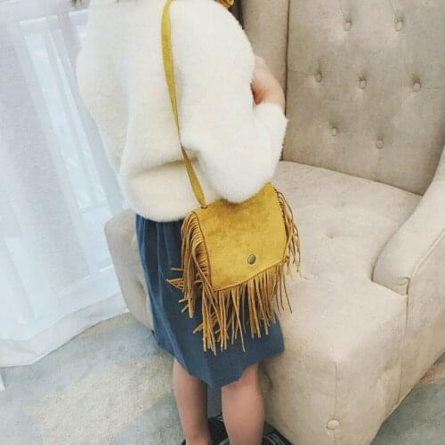 Kid Girl Tassel Messenger Bag Kid Girls Handbag Coin Purse Children Shoulder Bag Gifts