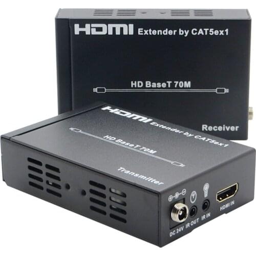 Ultra-High Resolution HDBaseT 3D 4K x 2K 70M HDMI Extender with IR Functiion HDMI 1.4V Extender by Cat5e/Cat6