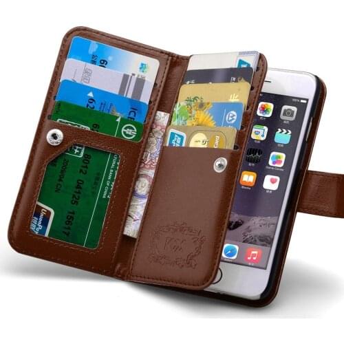 I6 6S For Iphone6S Wallet Bags Convenient Leather Flip Case For Iphone 6 6S 4.7 Hard Back Cover Card Cash Slot Clear Photo Frame