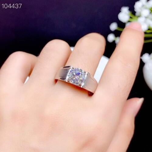 925 sterling silver ring Classic style Diamond jewelry Mosan diamond ring Wedding Party gift Ring For women