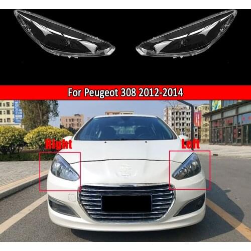 Car Headlamp Lens Transparent Lampshade Bright Lamp Shade Caps For Peugeot 308 2012 2013 2014 Headlight Lens Auto Shell Cover