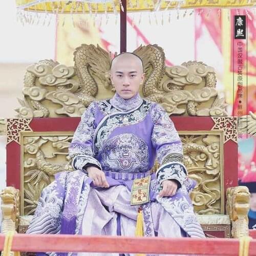 Kang Xi Qing Dynasty Emperors Costume Embroidered Dragon 2015 New TV Play Lonely Empty Court of Late Spring Male Costume Hanfu