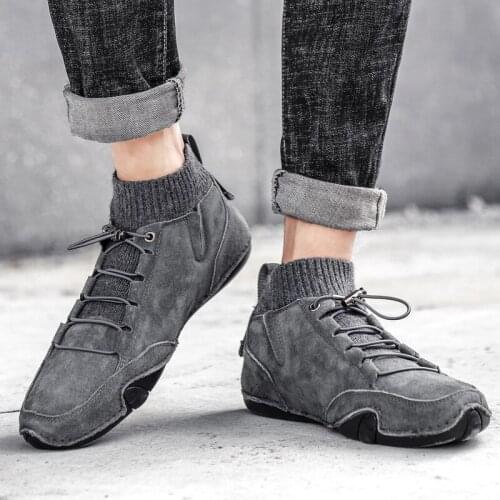 Casual Men Sneakers Fashion Men Shoes Leather Handmade Breathable Man Shoes Mens Loafers Moccasins Adult Footwear
