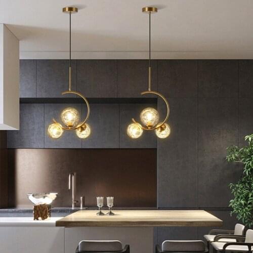 Room of the head of a bed lamp act the role ofing new LED glass chandelier light much magic beans small droplight