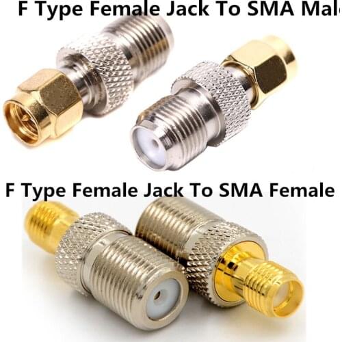 One Or 2pcs F Type Female Jack To SMA Male Or To SMA Female Plug Straight RF Coaxial Adapter F Connectors To SMA Convertors Tone