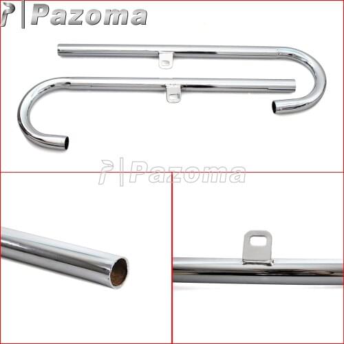 Chrome 32HP Exhaust Mufflers Silencer Tube for BMW K750 M1 M72 R71 R12 Dnepr MT12 Ural Sidecar