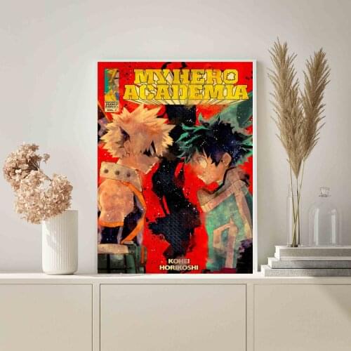 HD Printed Canvas Poster Home Decoration Painting Anime My Hero Academy Picture Wall Art Modular Modern Living Room