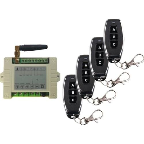 220V 10A 2CH Motor Remote Control Switch Motor Forwards Reverse Up Down Stop Door Window Curtain Wireless TX RX Limited Switch