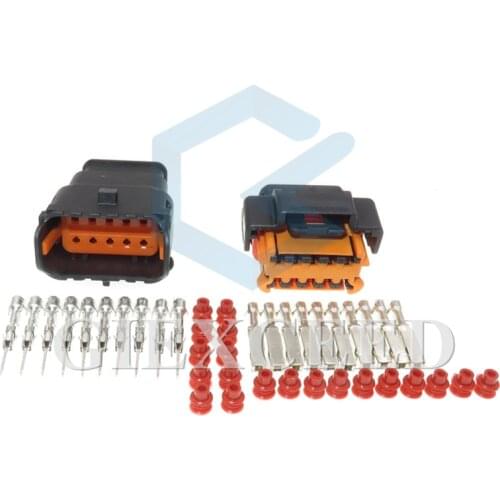 10 Pin/Way Auto Headlight Lamp Connector Female Male Waterproof Car Light Socket With Terminal For Peugeot Citroen Renault