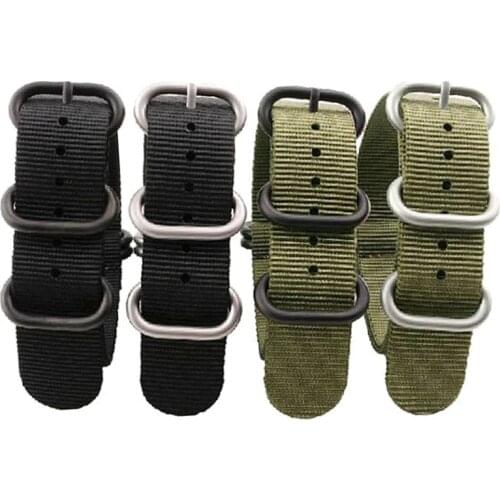 NEW High Quality Straps For NATO 18mm 19mm 20mm 21mm 22mm 23mm 24mm 26mm Black Green Gray Sports leisure woven Nylon Watch Strap