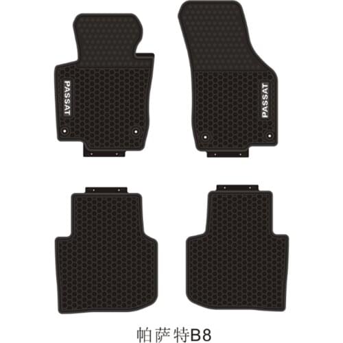 CUSTOM Rubber Car Floor Mats for Volkswagen CADDY Passat B8 B7 B6 Tiguan No Odor Waterproof Carpets