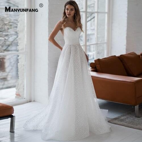 Luxury Pearls Button Back Court Train Bridal Ball Gown 2021 New Arrival Cap Sleeve Embroidery Appliques Tulle Wedding Dress
