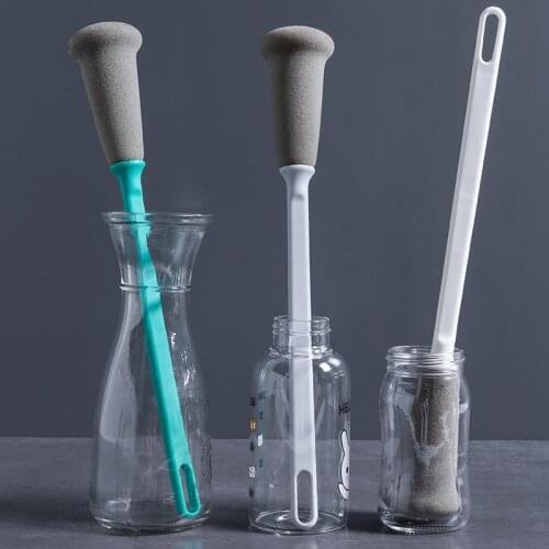 Long Handle Sponge Cup Brush Hangable Thermal Cup Bottle Brush Cleaning Brush Bottle Cleaner Home Kitchen Accessories