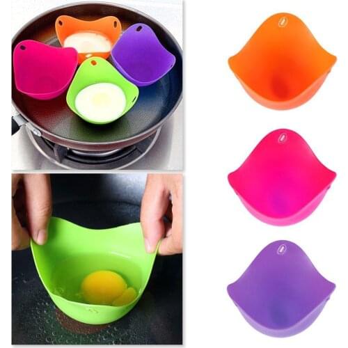 Silicone Egg Poacher Egg Tools Poaching Pods Pan Poached Mold Kitchen Egg Steamer Cookare Cups Egg Cooker Tool Q5F6
