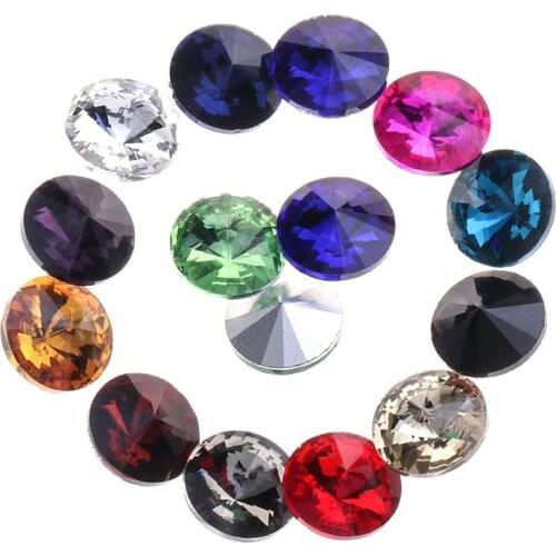 Glass Crystal Pointed Bottom Rhinestone DIY Jewelry Findings Rivoli Loose Bead Kit 20pcs/lots