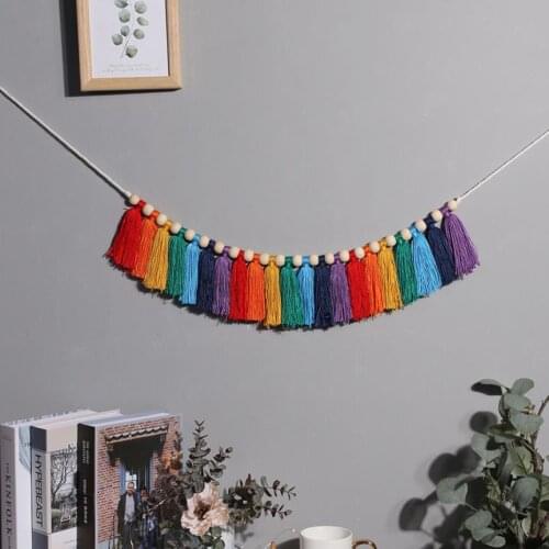 Woven Tapestry Tassel Hanging Ornaments Wall Decorations Decorative Craftwork for Living Room Bedroom