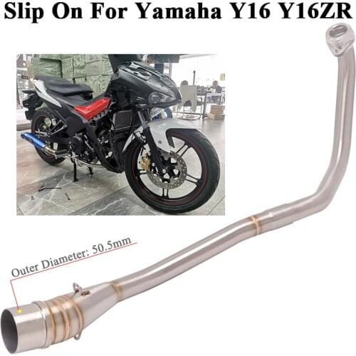 Slip On For Yamaha Y16 Y16ZR Motorcycle Yoshimura Exhaust Escape Modified Front Tube Middle Link Pipe Connection 51mm Muffler